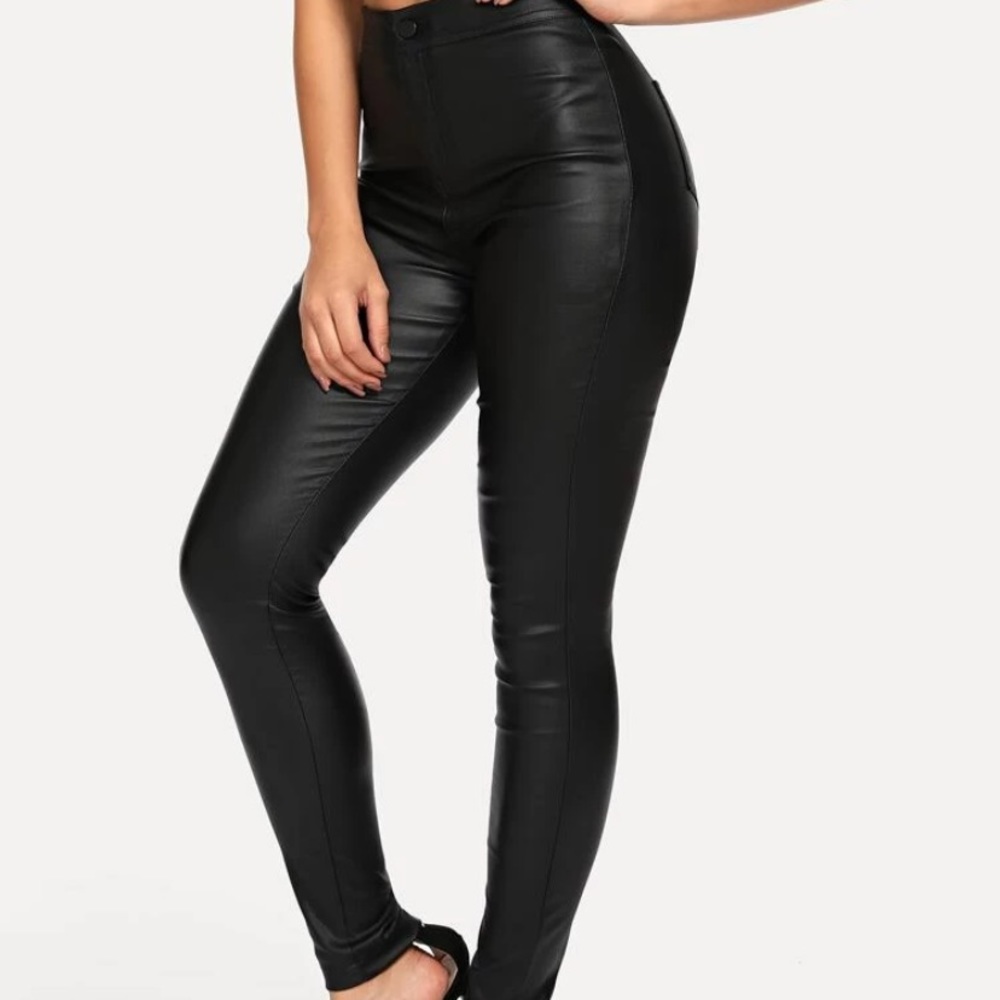 Shein Leather Jeans